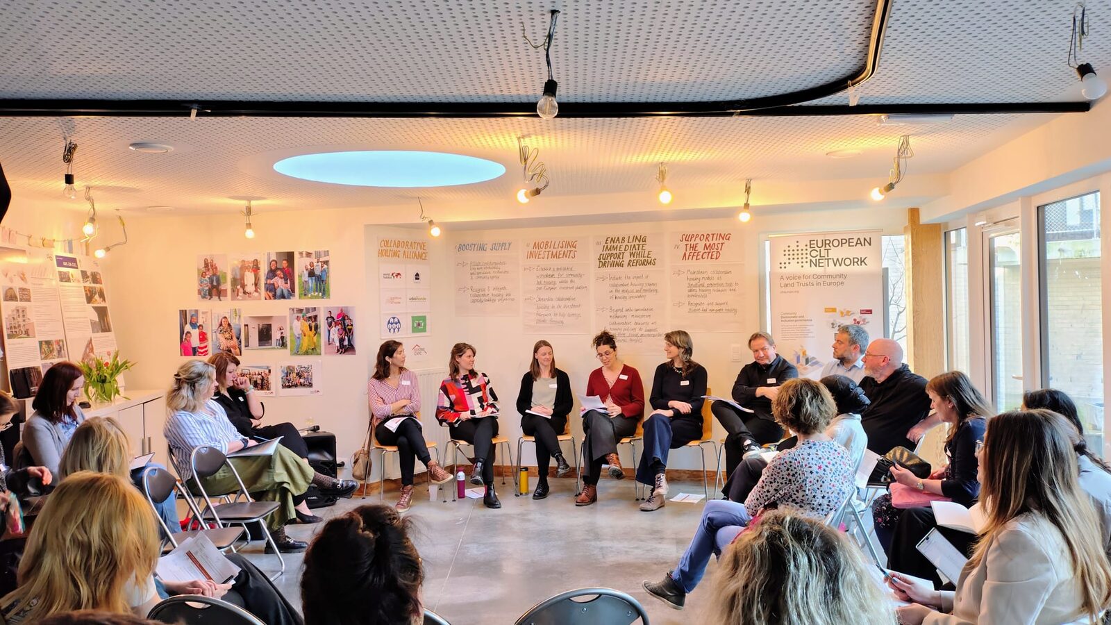 Policy dialogue panel in the European CLT Network space